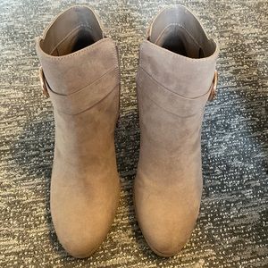 Blush Suede Lauren Conrad Platform Boots - Size 7.5